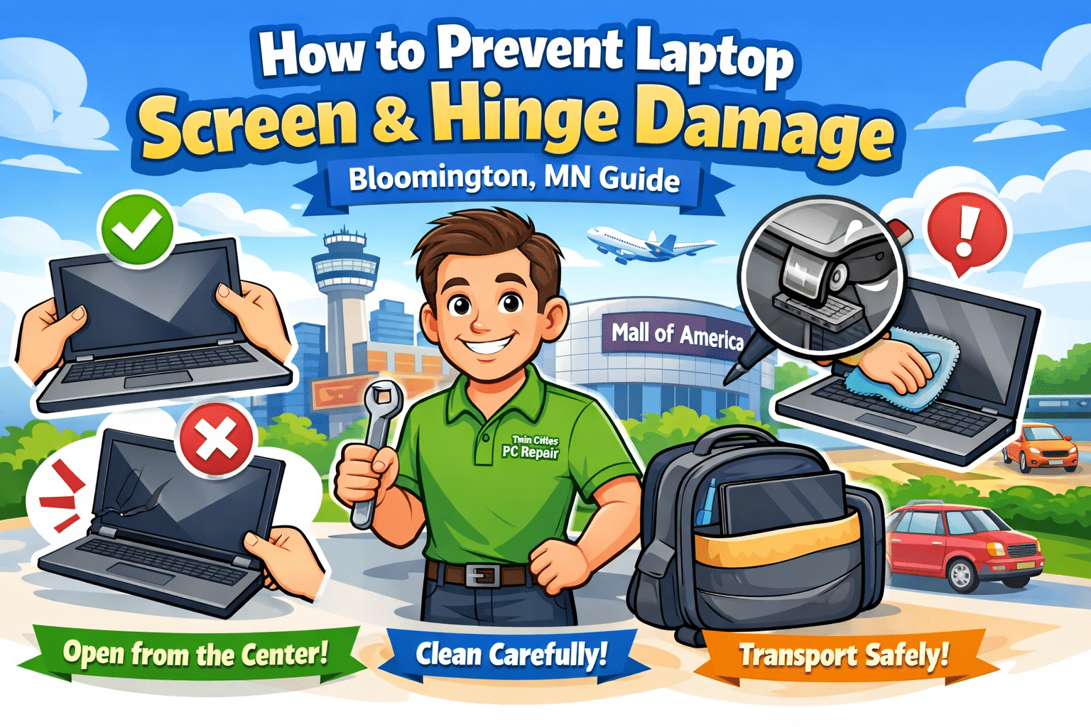 How to Prevent Laptop Screen & Hinge Damage