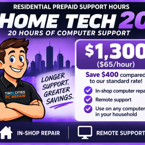 Home Tech 20 prepaid computer support Bloomington MN