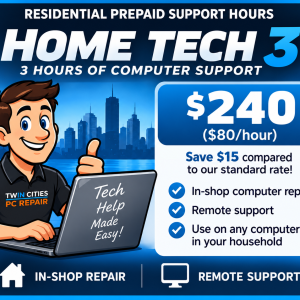 Home Tech 3 prepaid computer support Bloomington MN