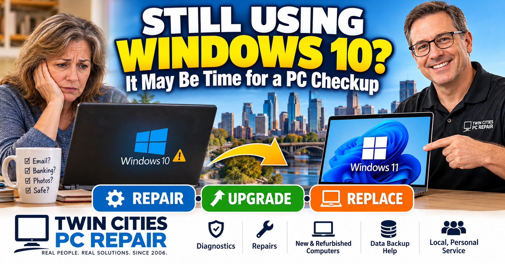 Windows 10 computer repair Bloomington MN - Twin Cities PC Repair