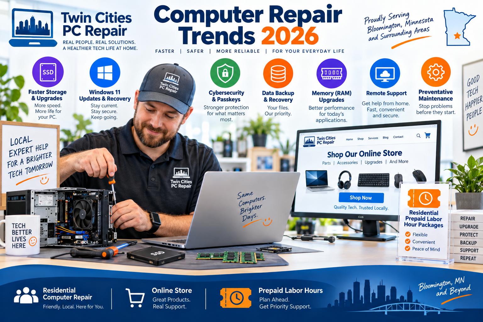 computer repair Bloomington MN Computer repair Bloomington MN trends and residential PC support from Twin Cities PC Repair
