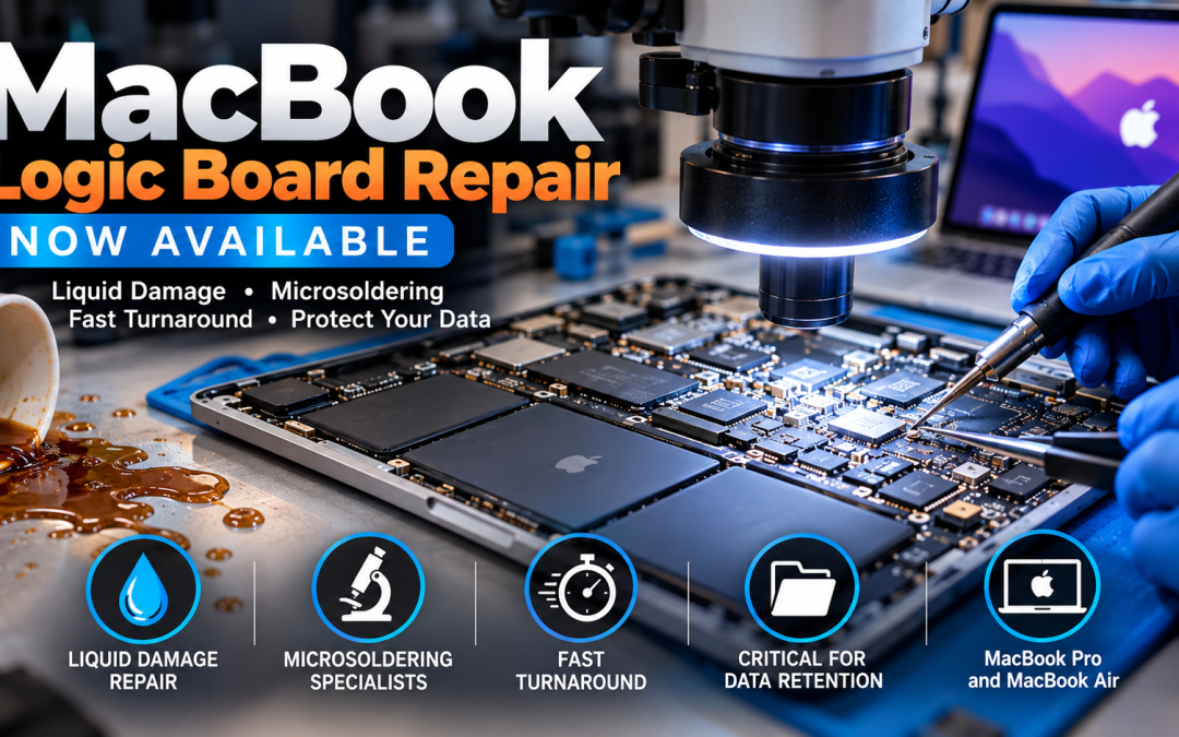 MacBook logic board repair Bloomington MN for liquid damage